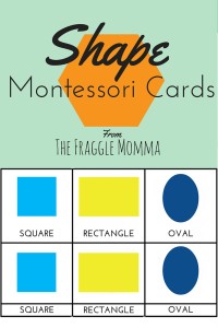 Free Printable 3-part Montessori Cards for Teaching Shapes. This is a great. Print now so you don't loose this to Pinterest! 