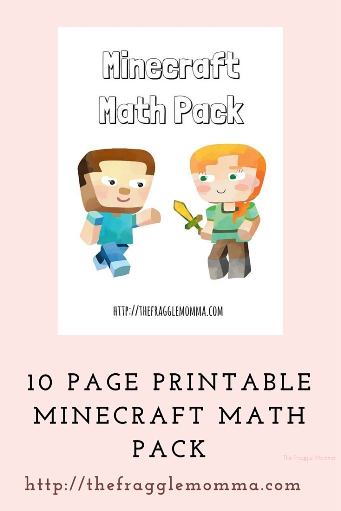 Free Minecraft Math Pack - At Home With Holly